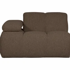 Outlet WOOOD Mojo 1-zits element arm links bouclé Bruin melange