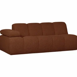 Outlet WOOOD Mojo 2-zits element arm links bouclé Roestbruin melange