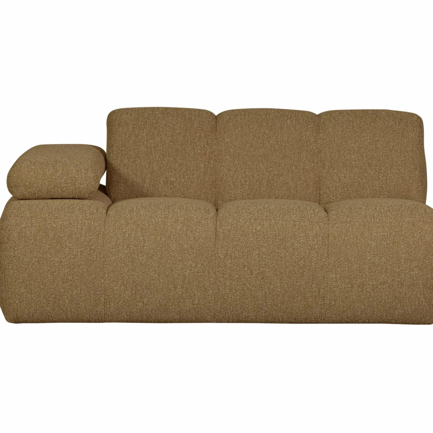 Best WOOOD Mojo 1,5-zits element arm links bouclé Geel/bruin melange