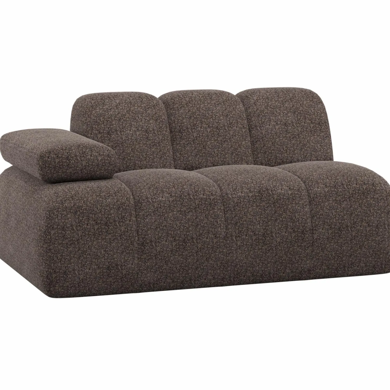 New WOOOD Mojo 1,5-zits element arm links wollig Bruin