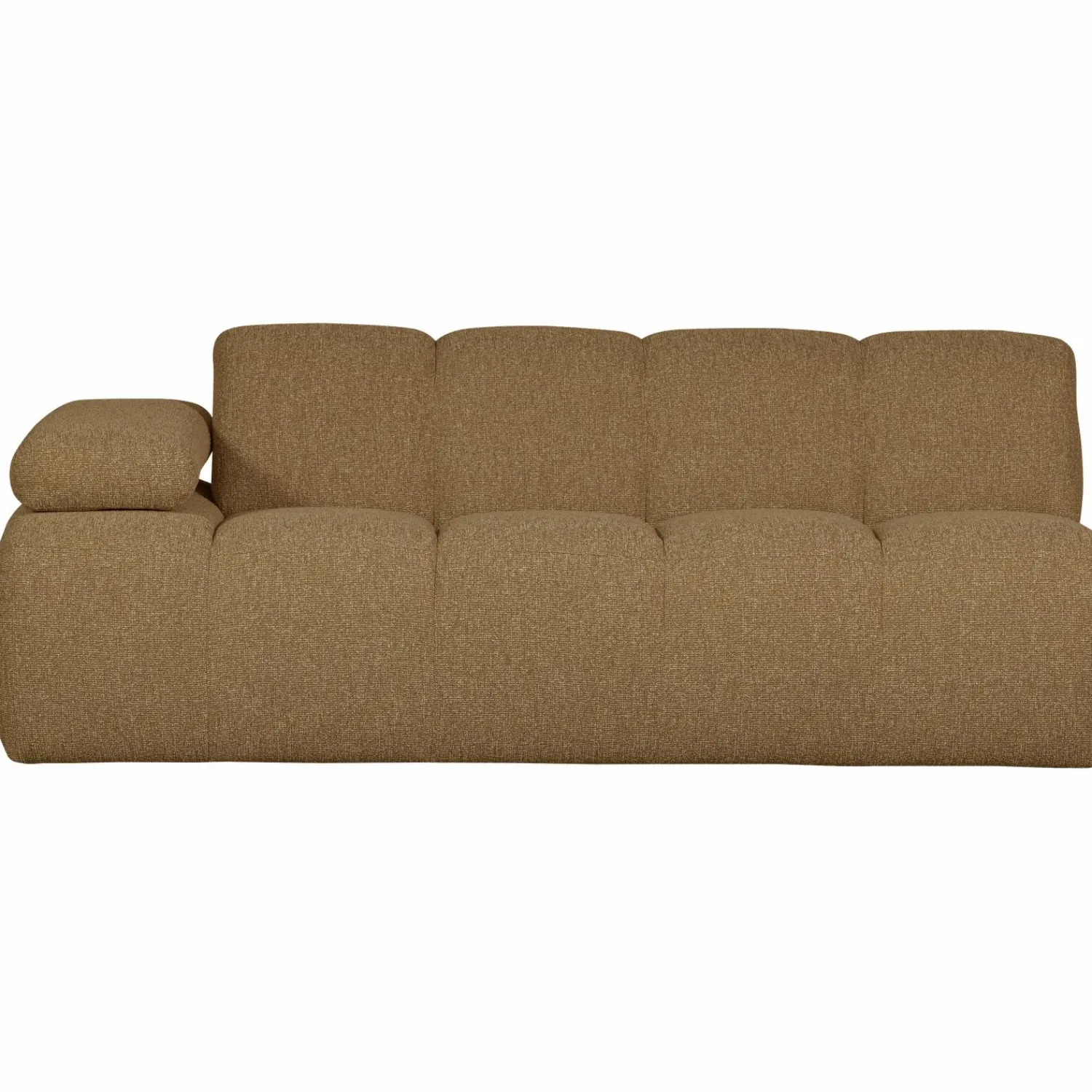 Outlet WOOOD Mojo 2-zits element arm links bouclé Geel/bruin melange