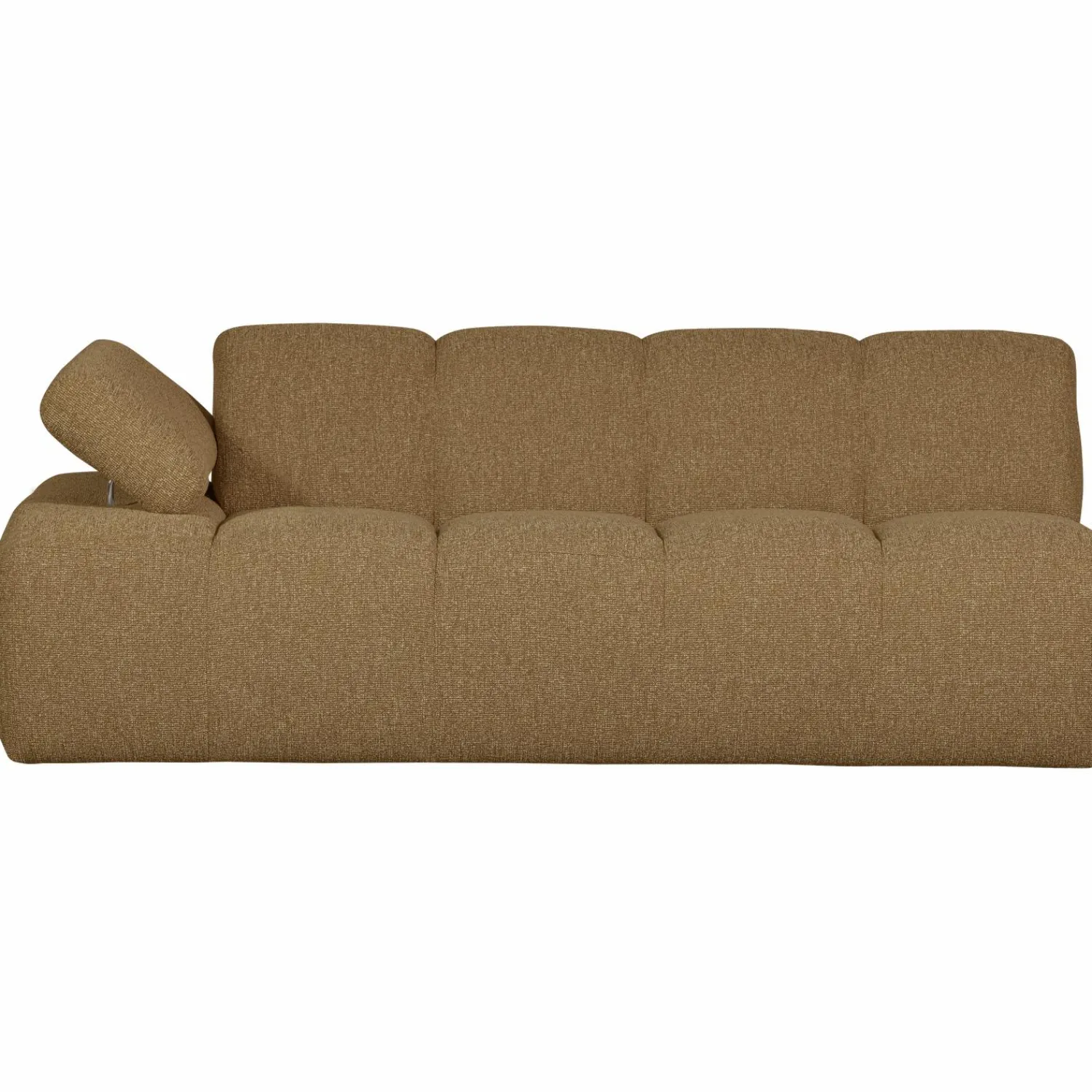 Outlet WOOOD Mojo 2-zits element arm links bouclé Geel/bruin melange