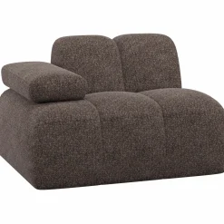 Outlet WOOOD Mojo 1-zits element arm links wollig Bruin