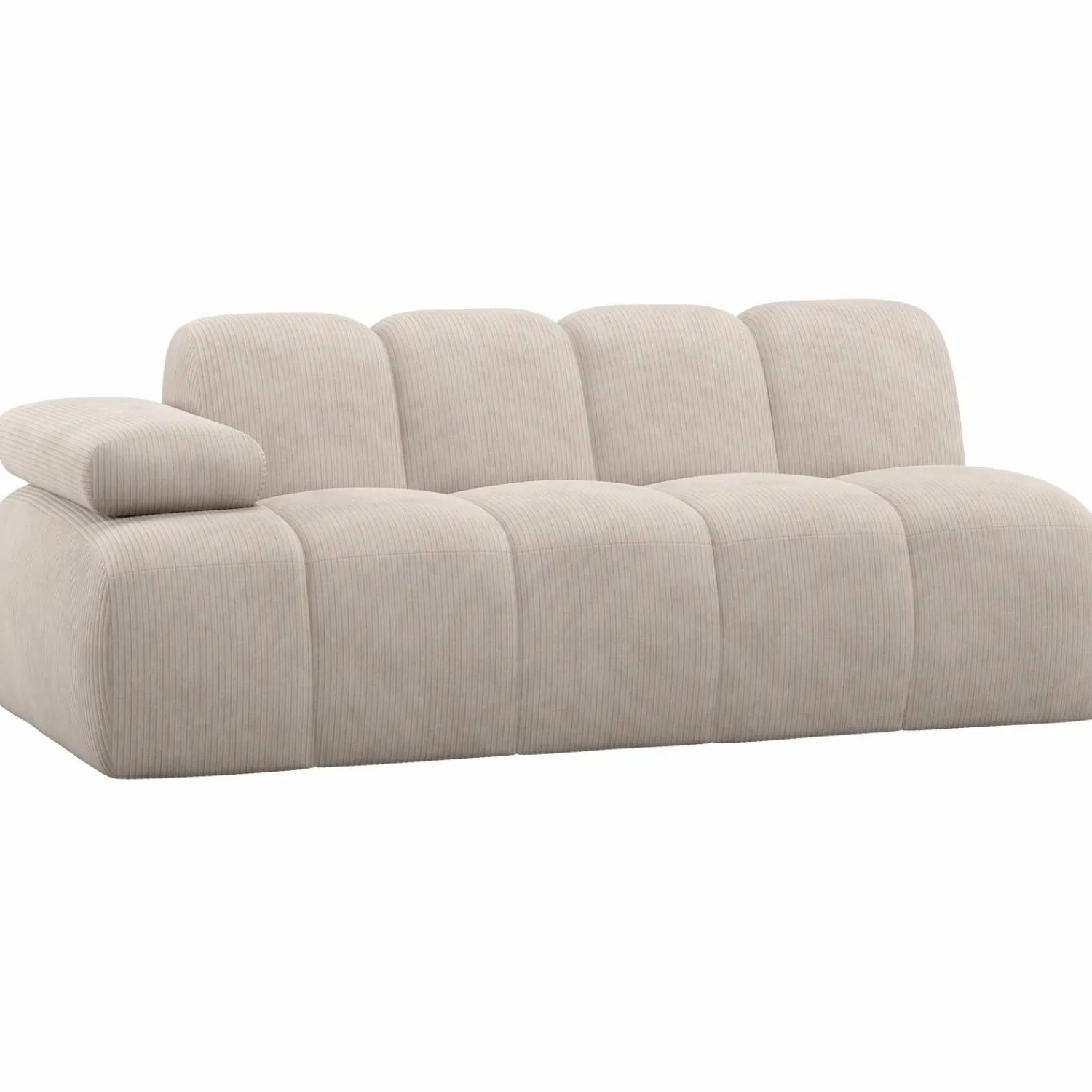 Discount WOOOD Mojo 2-zits element arm links ribstof ecru