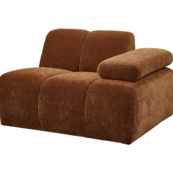 Outlet WOOOD Mojo 1-zits element arm rechts ribstof Roestbruin