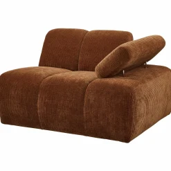 Outlet WOOOD Mojo 1-zits element arm rechts ribstof Roestbruin