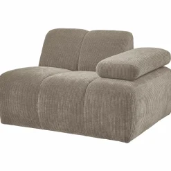 Online WOOOD Mojo 1-zits element arm rechts ribstof Donkerzand