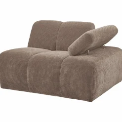 Online WOOOD Mojo 1-zits element arm rechts ribstof Donkerzand