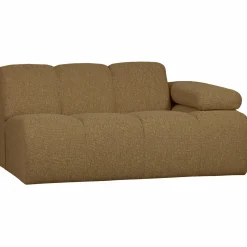WOOOD Mojo 1,5-zits element arm rechts bouclé Geel/bruin melange