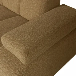 WOOOD Mojo 1,5-zits element arm rechts bouclé Geel/bruin melange