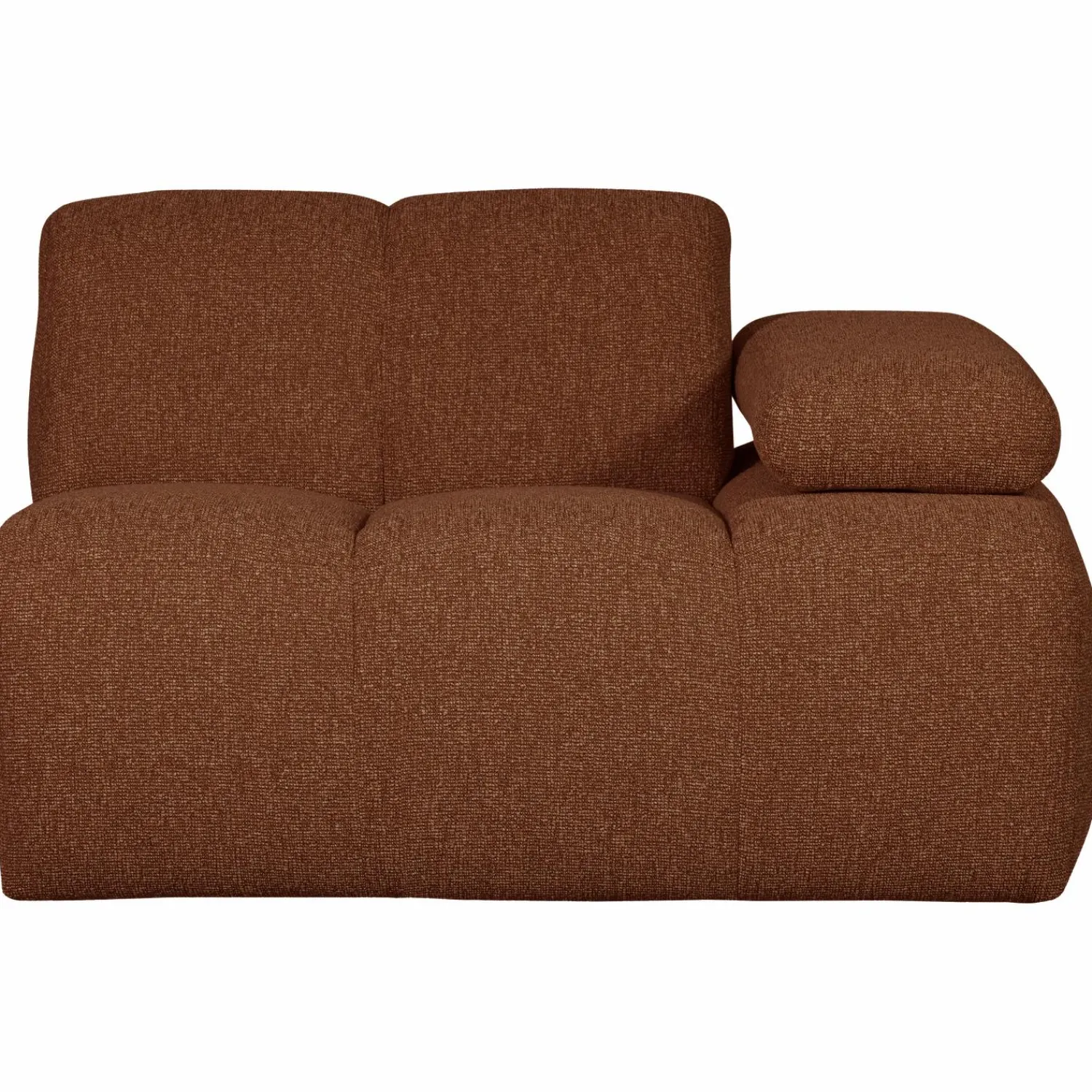 Outlet WOOOD Mojo 1-zits element arm rechts bouclé Roestbruin melange