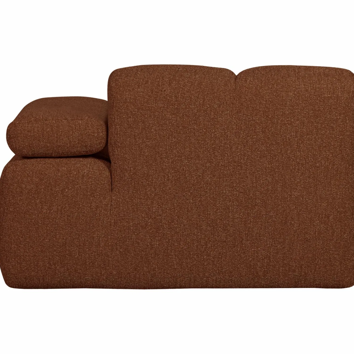 Outlet WOOOD Mojo 1-zits element arm rechts bouclé Roestbruin melange