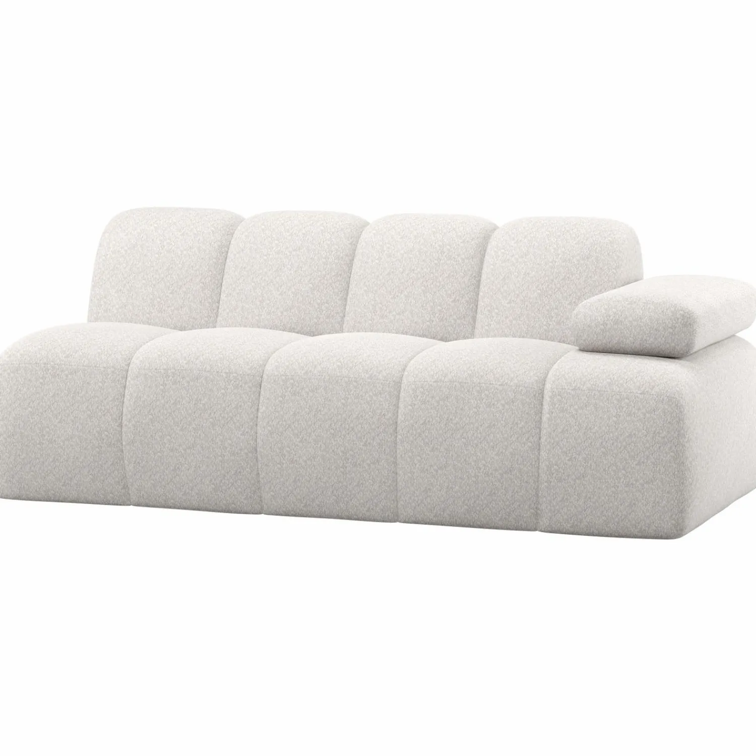 Clearance WOOOD Mojo 2-zits element arm rechts wollig Ecru