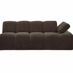 WOOOD Mojo 2-zits element arm rechts ribstof Bruin