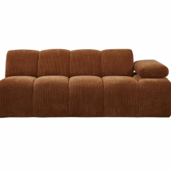 Outlet WOOOD Mojo 2-zits element arm rechts ribstof Roestbruin