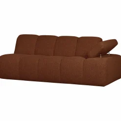 Hot WOOOD Mojo 2-zits element arm rechts bouclé Roestbruin melange