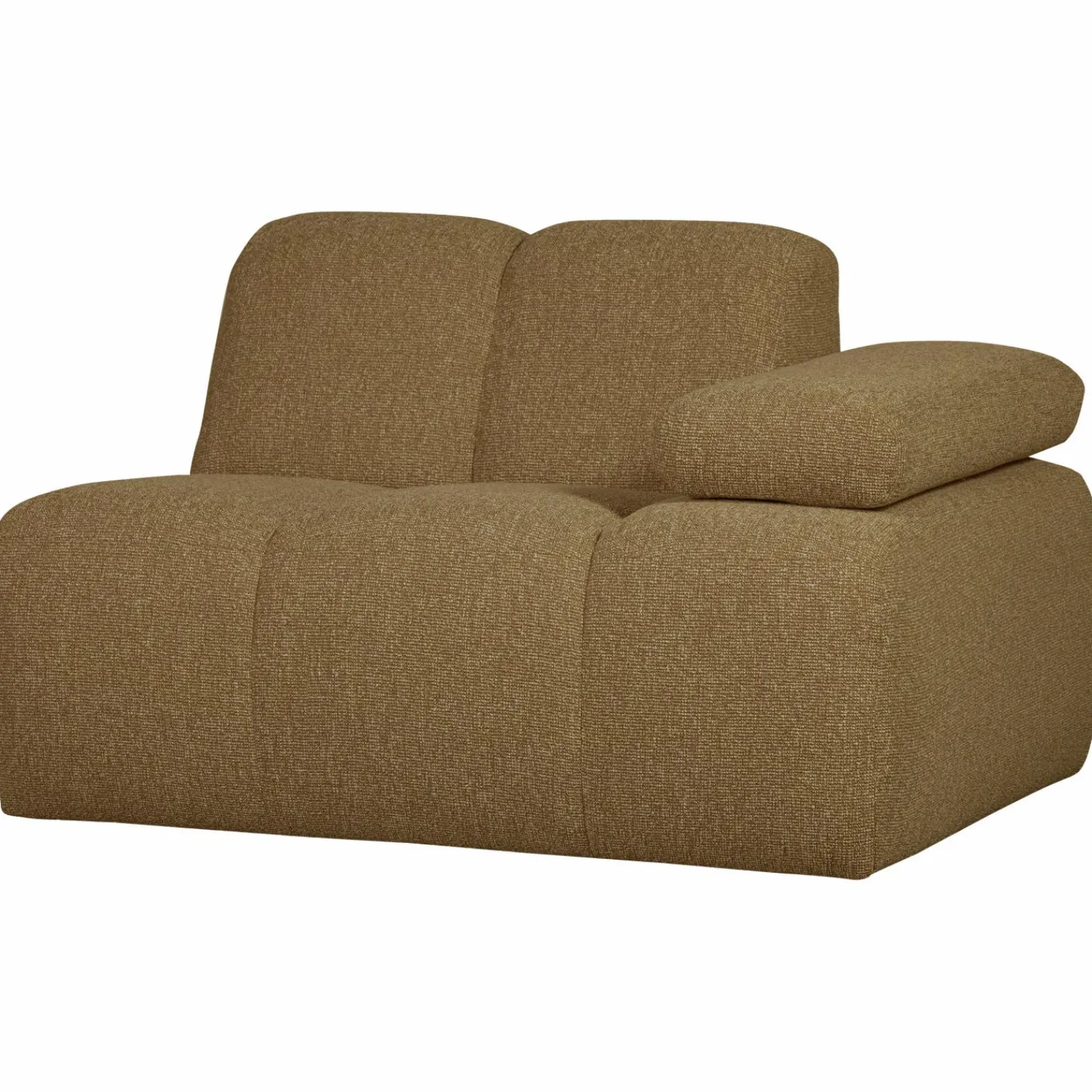 Clearance WOOOD Mojo 1-zits element arm rechts bouclé Geel/bruin melange