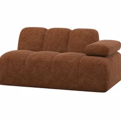 WOOOD Mojo 1,5-zits element arm rechts wollig Roestbruin