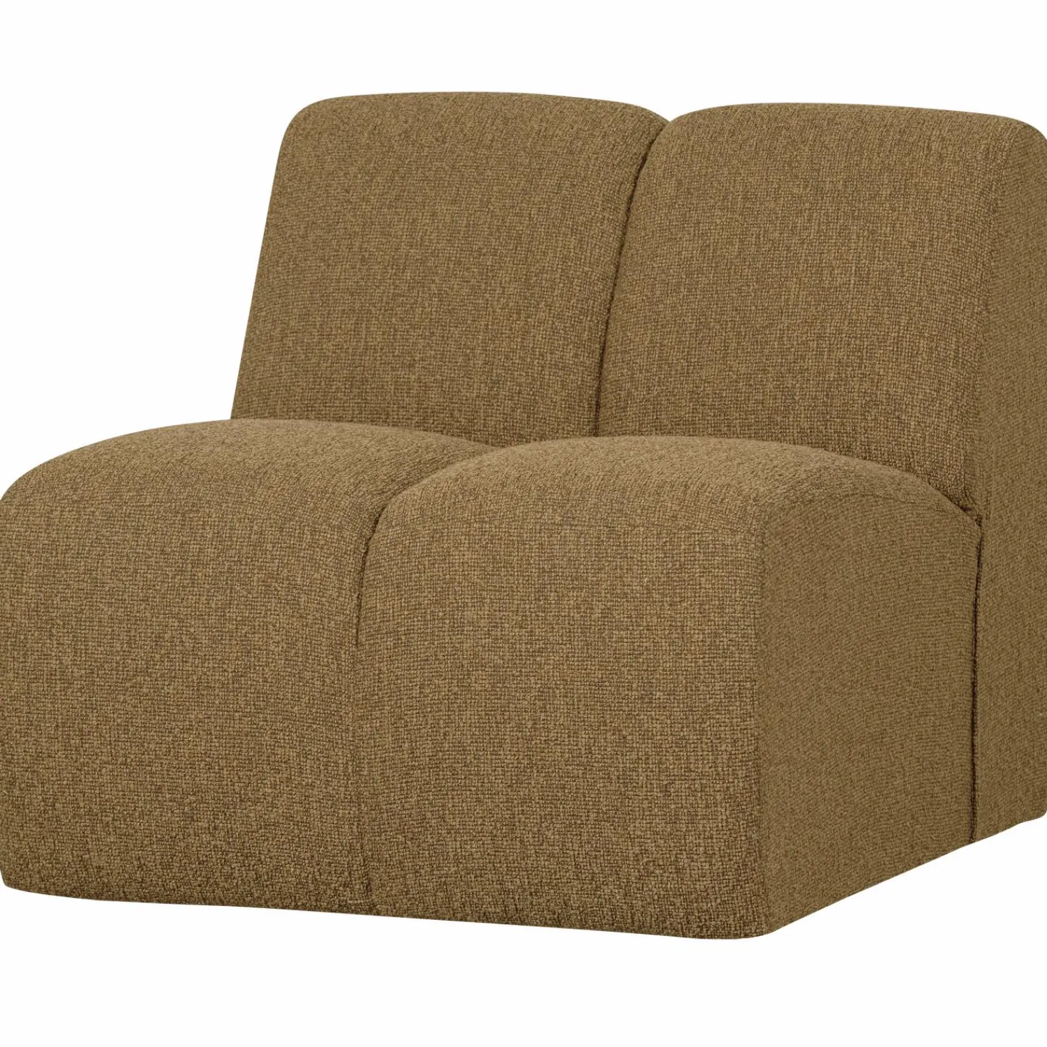 Hot WOOOD Mojo 1-zits element bouclé Geel/bruin melange