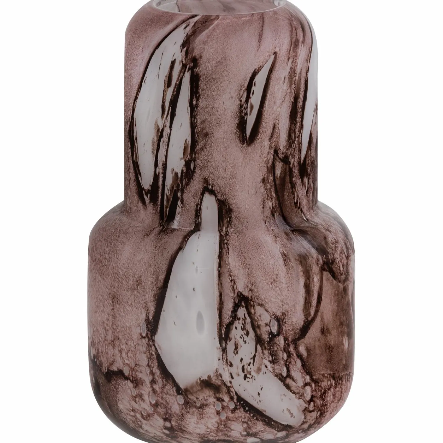 Best WOOOD Monika handgevormde vaas glas bruin