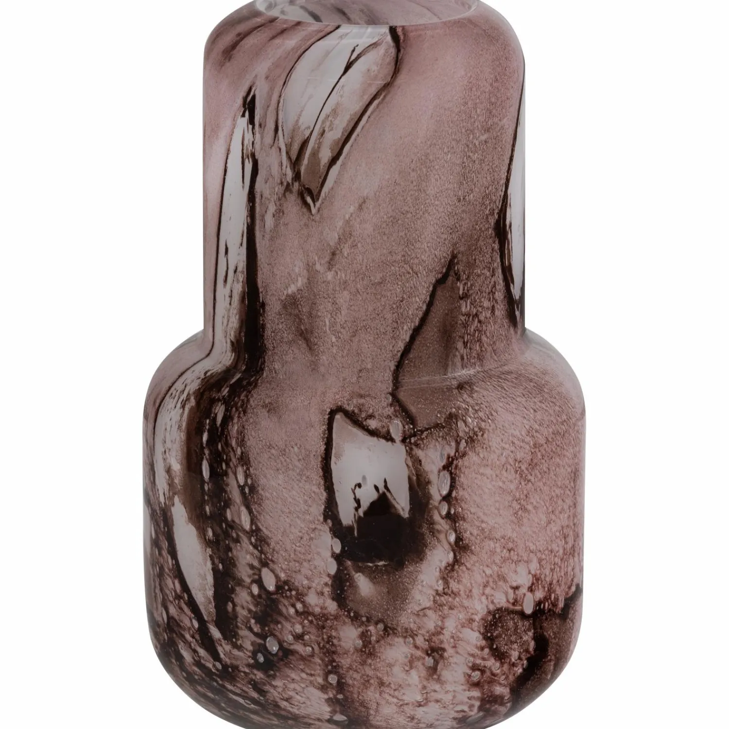 Best WOOOD Monika handgevormde vaas glas bruin