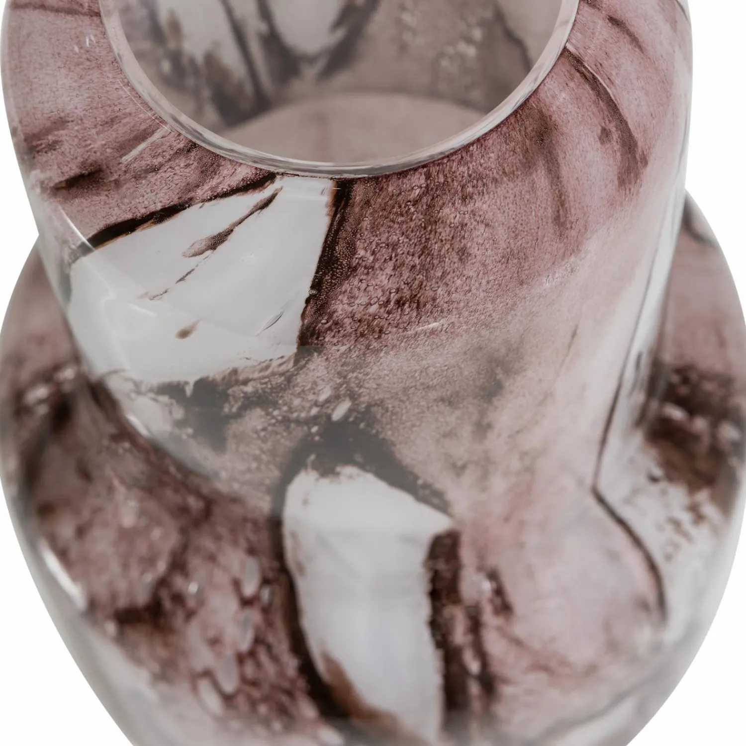 Best WOOOD Monika handgevormde vaas glas bruin