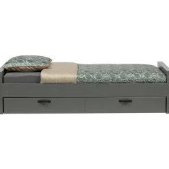 Online WOOOD Morris bed grenen leem 90x200 cm excl. lattenbodem