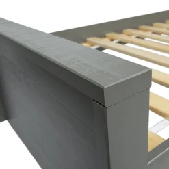 Online WOOOD Morris bed grenen leem 90x200 cm excl. lattenbodem