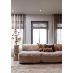 Discount WOOOD Mosi vaas/plantenpot fiber clay beige 75xø25 cm