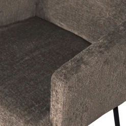 Sale WOOOD Mount eetkamerstoel met armleuning grof geweven Grijs/bruin