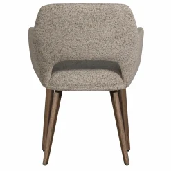 WOOOD Murat eetkamerstoel met houten poot donkerbruin Naturel