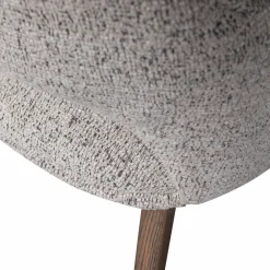 WOOOD Murat eetkamerstoel met houten poot donkerbruin Naturel