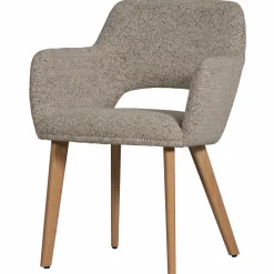 WOOOD Murat eetkamerstoel met houten poot Naturel