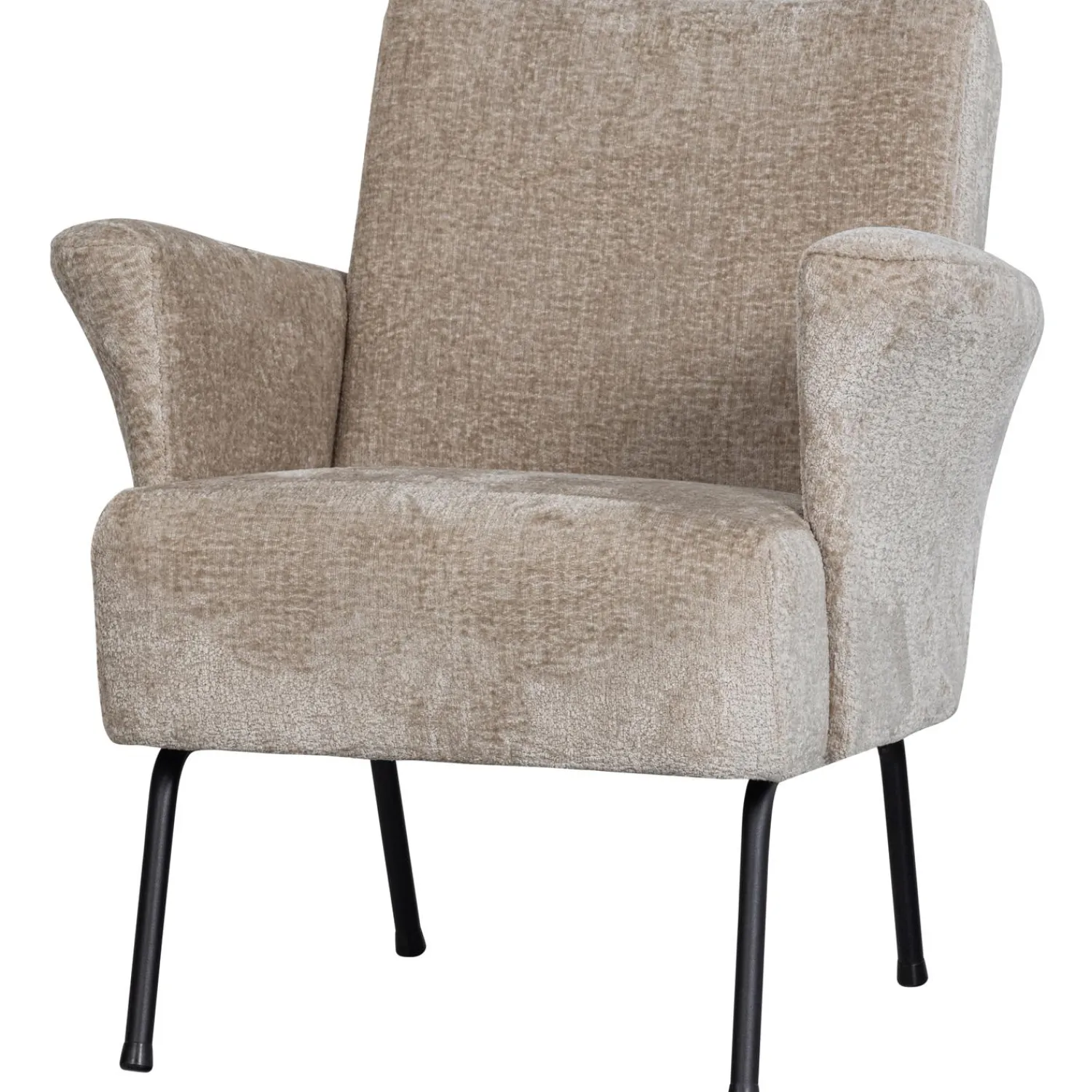 WOOOD Muse fauteuil grof geweven stof Naturel