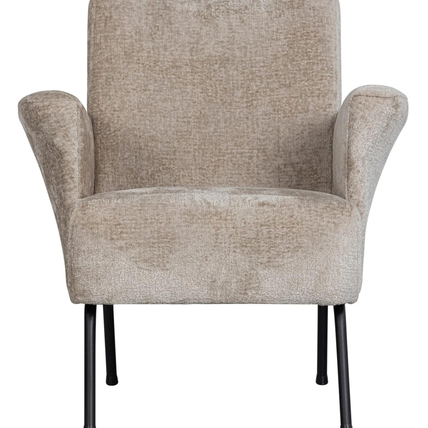 WOOOD Muse fauteuil grof geweven stof Naturel
