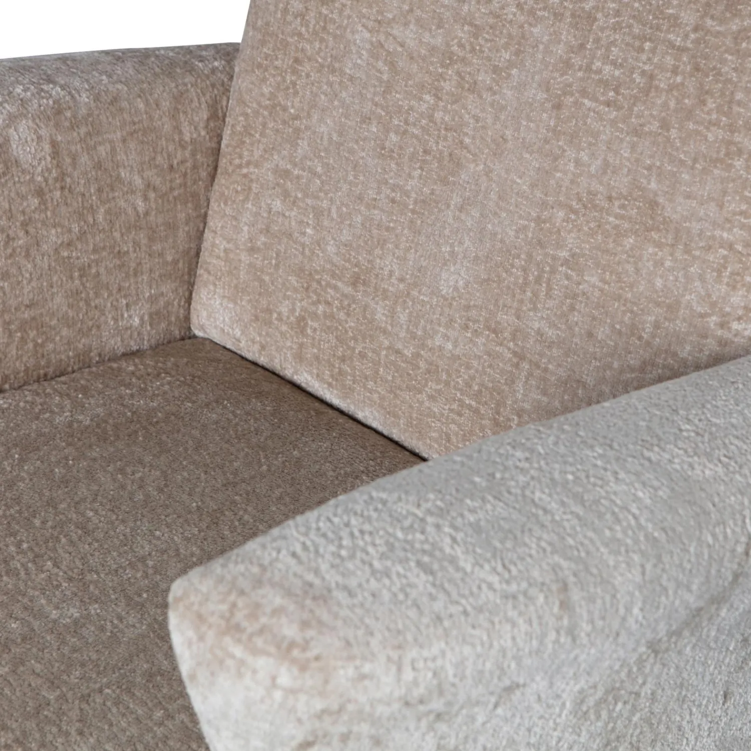 WOOOD Muse fauteuil grof geweven stof Naturel