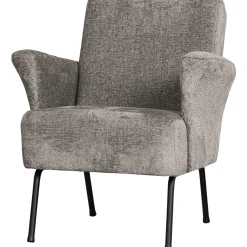 Best WOOOD Muse fauteuil grof geweven stof Taupe