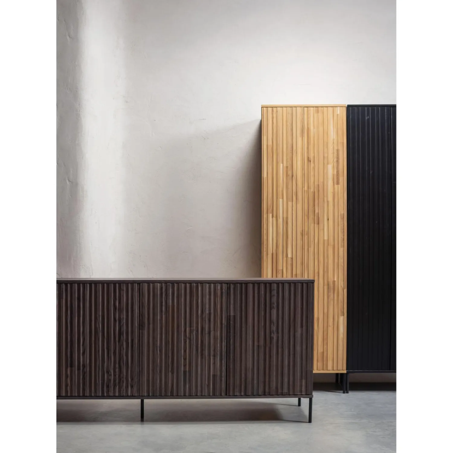 Online WOOOD New Gravure dressoir 200 cm essen fineer Espresso