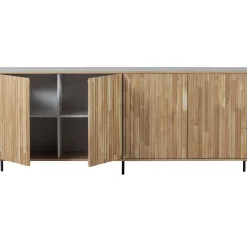 Sale WOOOD New Gravure dressoir 200 cm eiken blanke lak Naturel