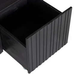 WOOOD New Gravure kistbank grenen Zwart