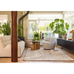 Hot WOOOD New Gravure tv meubel 100 cm grenen Zwart