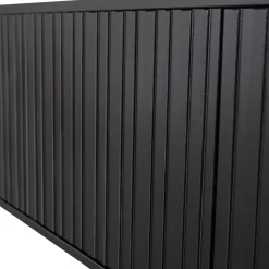 Hot WOOOD New Gravure tv meubel 100 cm grenen Zwart