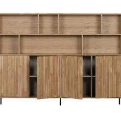 Sale WOOOD New Gravure wandkast eiken blanke lak Naturel