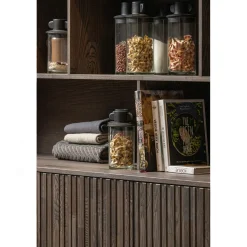 Discount WOOOD New Gravure wandkast essen fineer Espresso