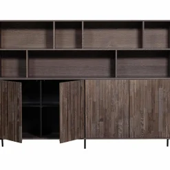 Discount WOOOD New Gravure wandkast essen fineer Espresso