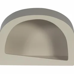 Sale WOOOD Noam wanddeco halfrond hout dust 15x35x24 cm