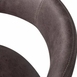 Outlet WOOOD Noble eetkamerstoel leerlook Zwart/grijs