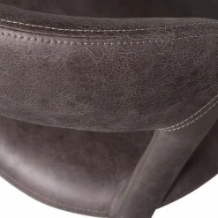 Outlet WOOOD Noble eetkamerstoel leerlook Zwart/grijs