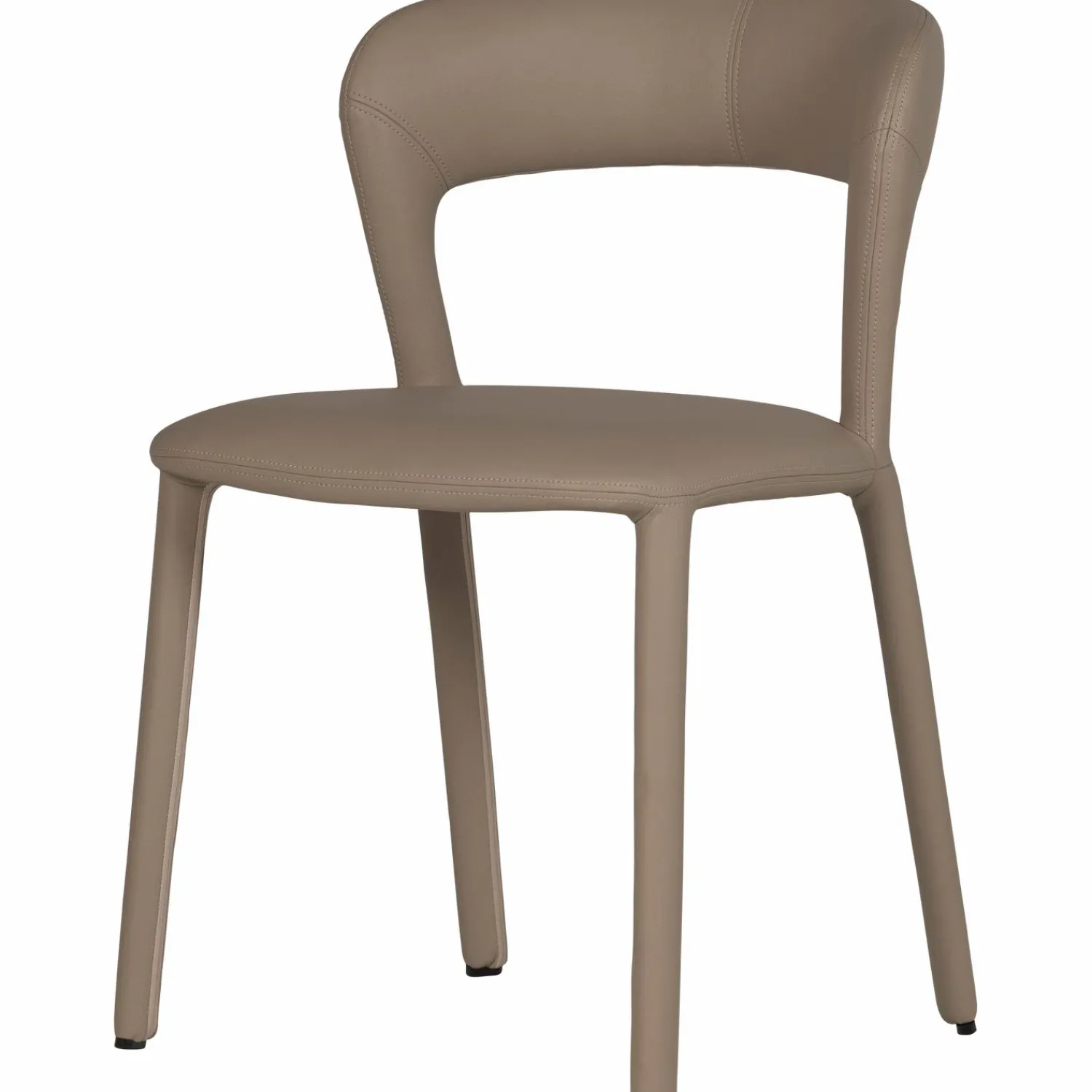 Online WOOOD Noble eetkamerstoel leerlook Zand