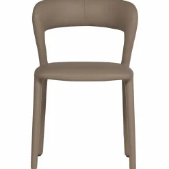 Online WOOOD Noble eetkamerstoel leerlook Zand